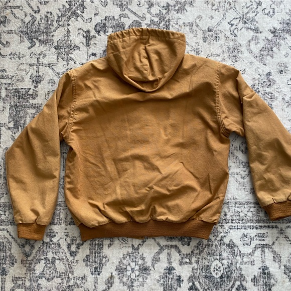 1980s Vtg Swingster USA Made “Garst” Embroidered Tan Canvas Workwear Coat Men M - Picture 9 of 9